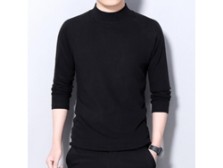 Jersey de cuello alto para hombre, manga larga, corte ajustado, estilo informal, para otoño/primavera de 2026 (sin capucha).
