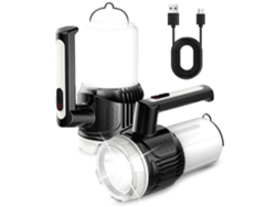 Yunzii CH 22031 Linterna LED recargable de 1500 lúmenes con 6 modos, resistente al agua, color negro