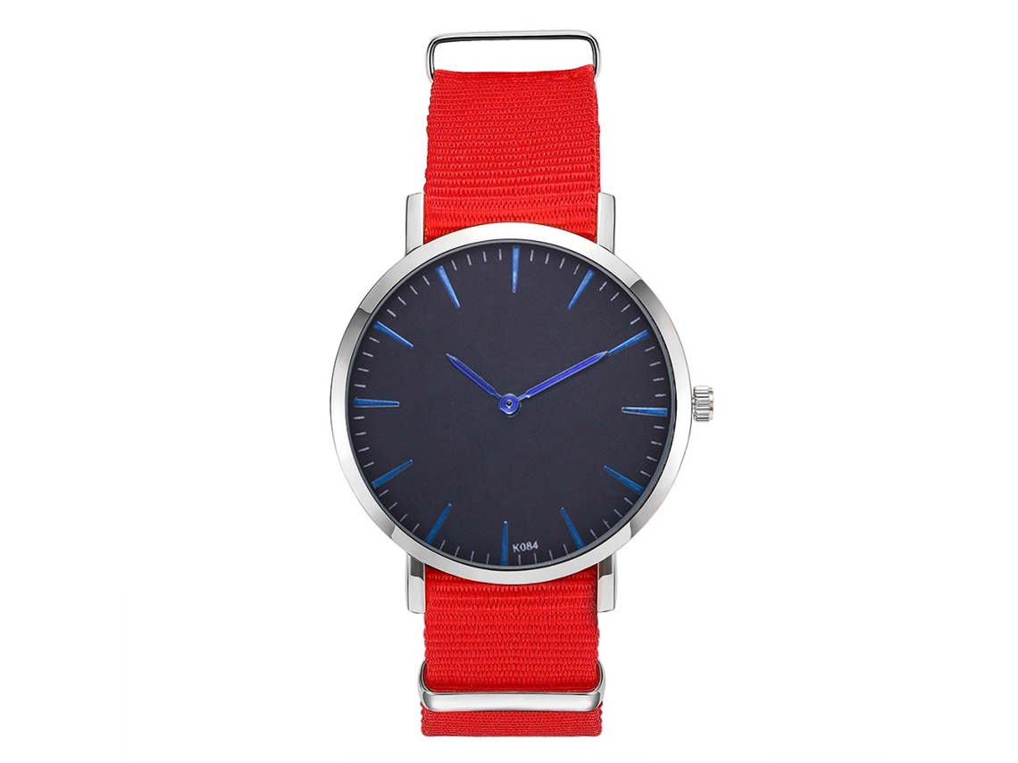 Reloj de pulsera unisex de cuarzo con correa de malla y esfera clásica grande.