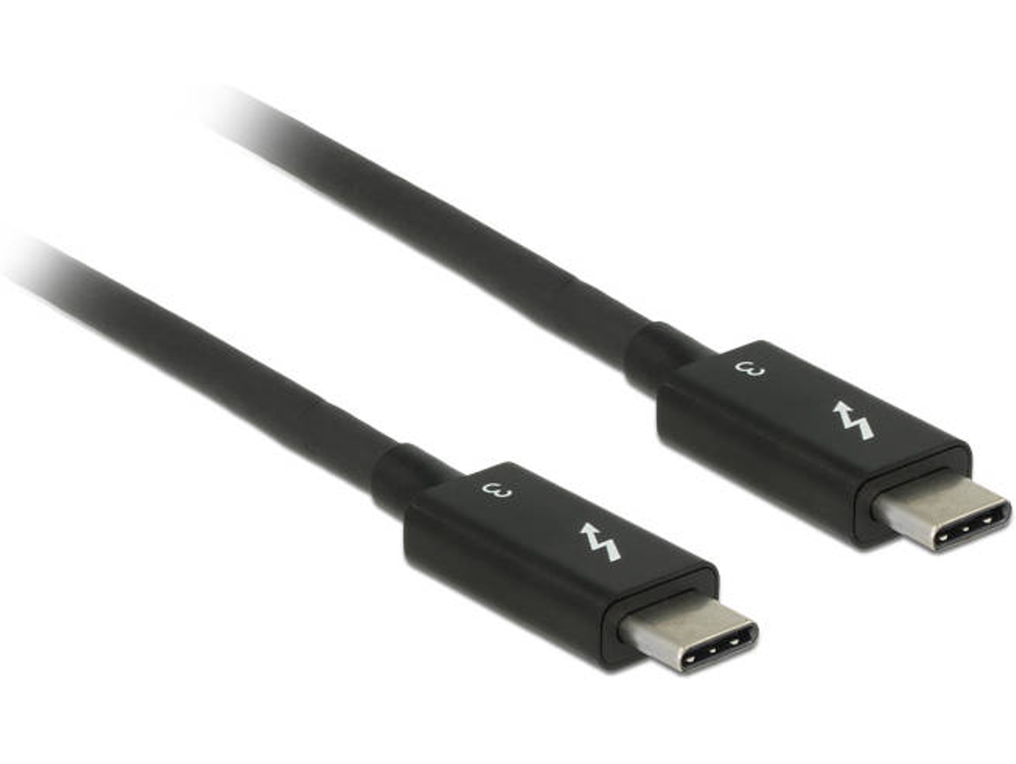 Cable USB DELOCK (USB-C - USB-C - 2 m - Negro)