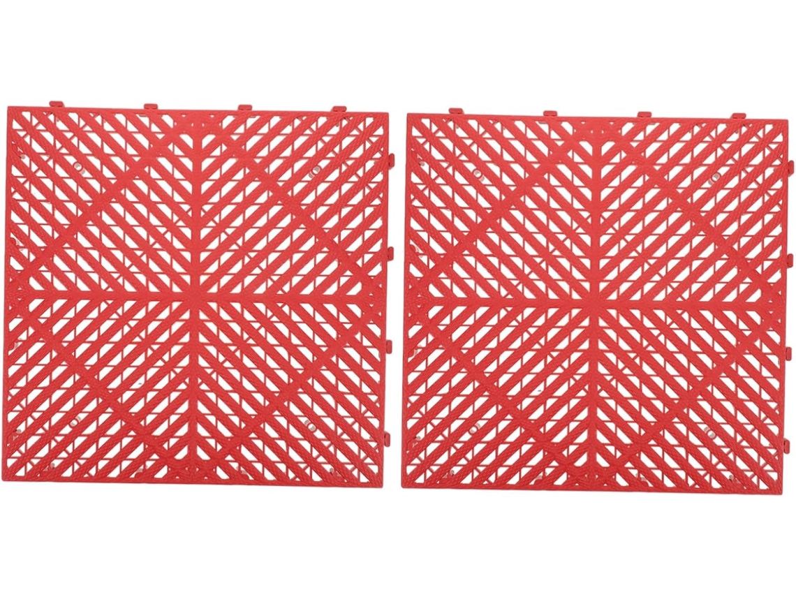 Juego de 2 rejillas para lavado de autos, baldosas perforadas para pisos exteriores, entrelazadas y antideslizantes. SFUSHOS