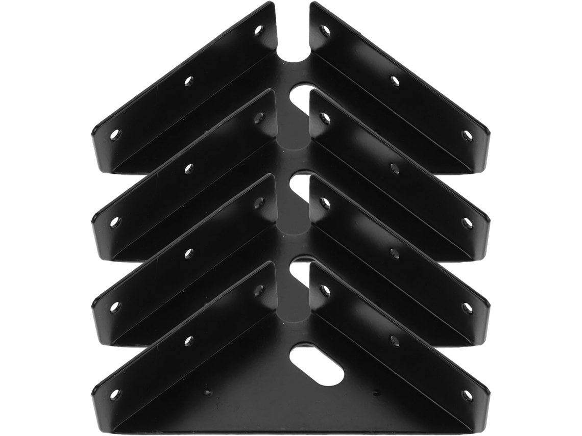 Juego Acero Negro 4 90° Para Grande Cocina Baño