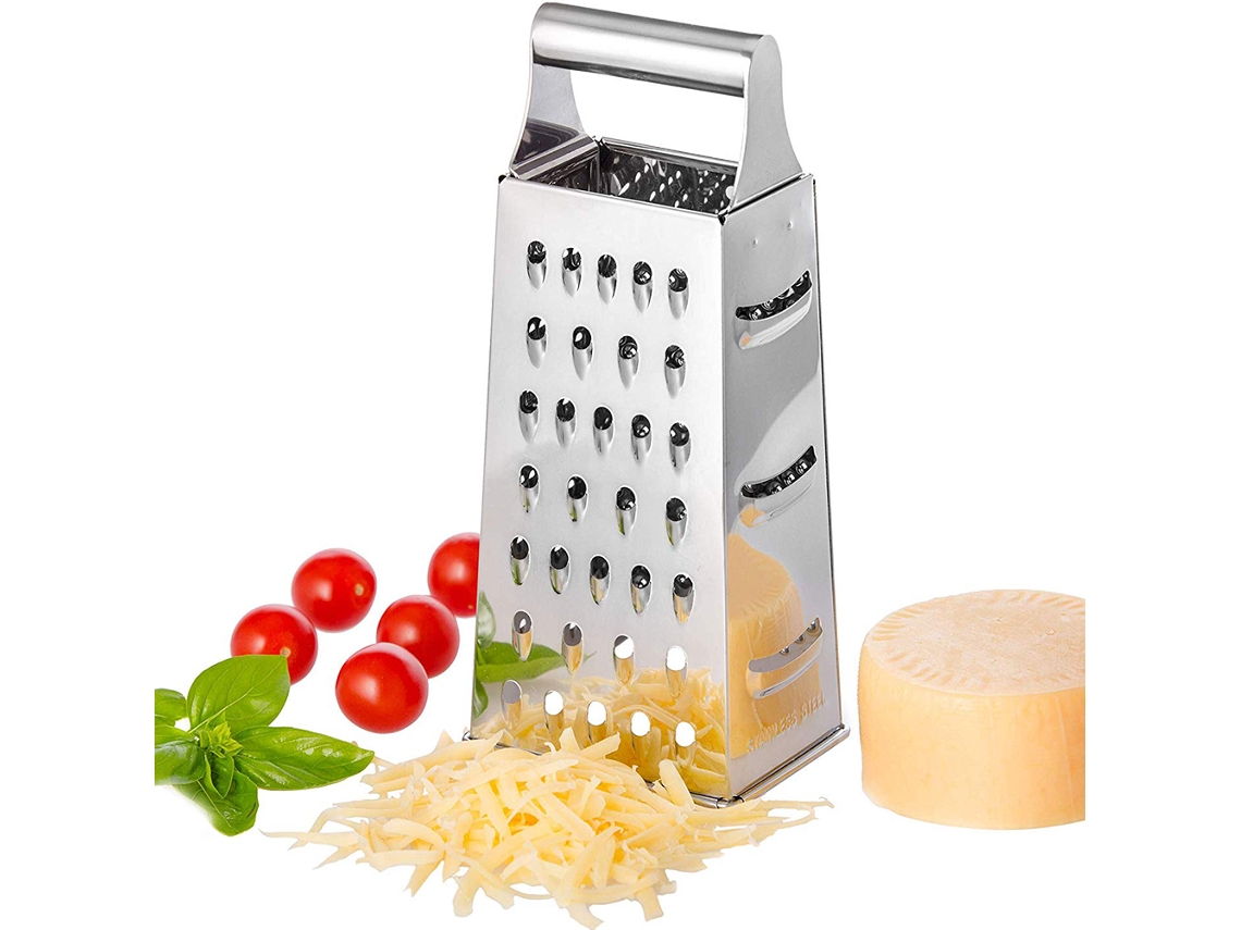 Rallador De Caja Multifuncional De Acero Inoxidable De 4 Caras Para Verduras, Frutas Y Quesos.