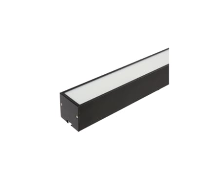 Regleta lineal aluminio 18W 900x40mm colgante 4200K IP20 marco negro JANDEI