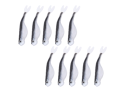 Cebo artificial portátil bicolor de silicona, 2 unidades, 8