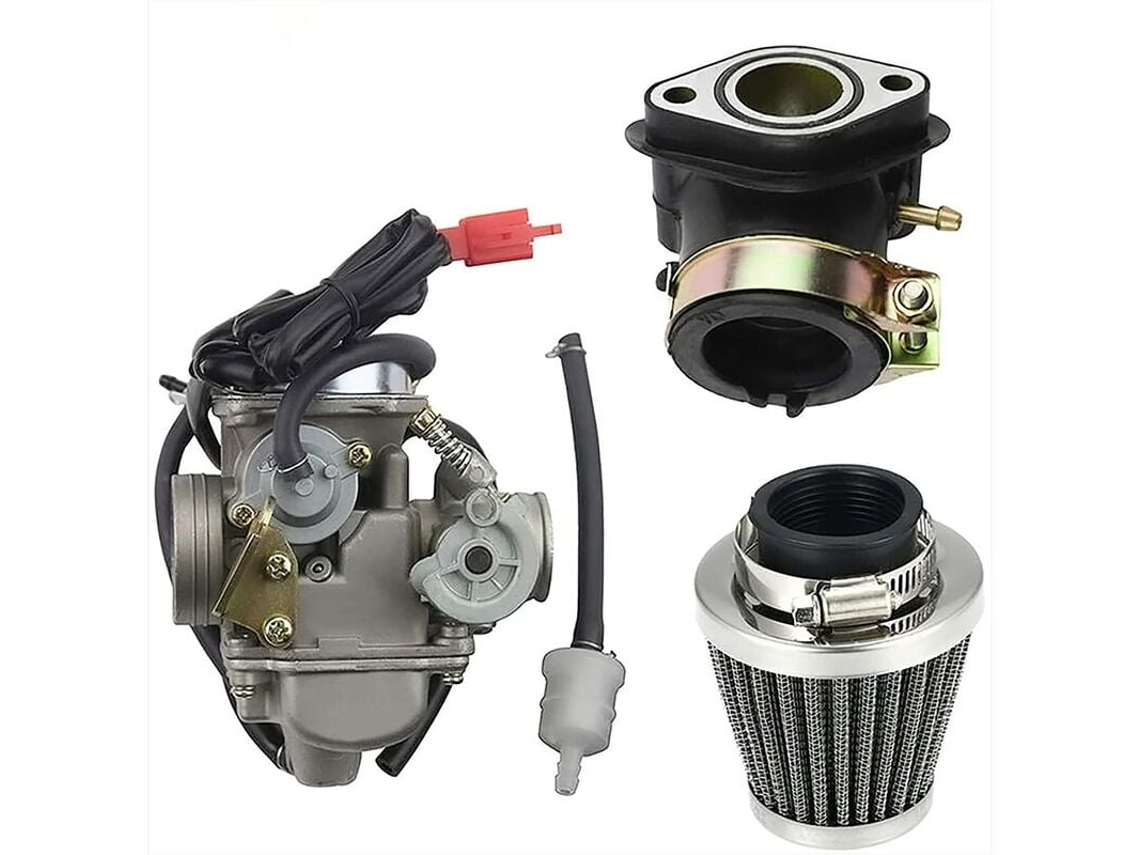 Carburador de alto rendimiento para motor de 4 tiempos, carburador robusto y duradero adecuado para Gy6 125cc 150cc, el estrangulador eléctrico garantiza