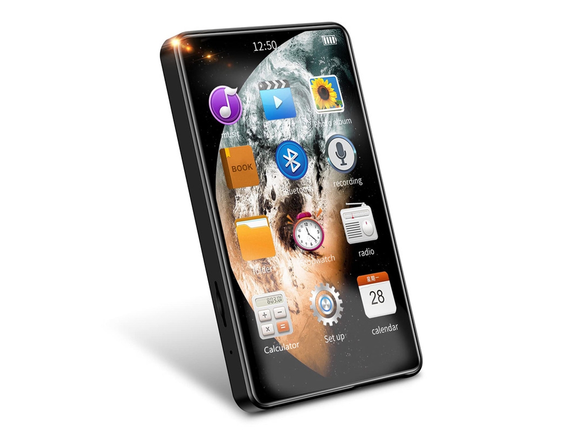 MP3 YIZHOOD X20 (16G)Pantalla táctil completo de 4 pulgadas con altavoz 5.0 Bluetooth negro
