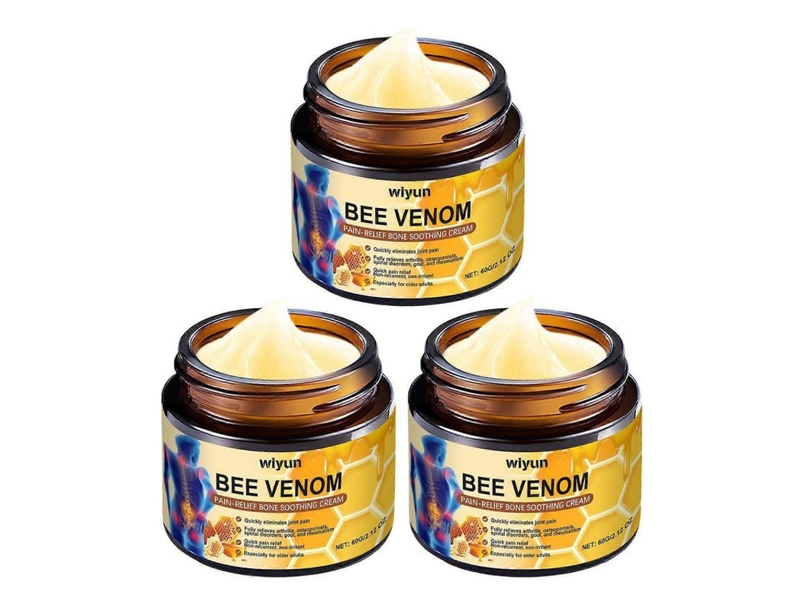 Crema Terapéutica Con Veneno De Abeja Para El Alivio Del Dolor De Artritis, Cuello, Espalda Y Rodillas, 3 Unidades