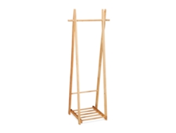 Estendal Relaxdays Com Sapateira, Varão Para Roupa, Livre, Prateleira, Hbt: 153x62x45 Cm, Madeira, Natural