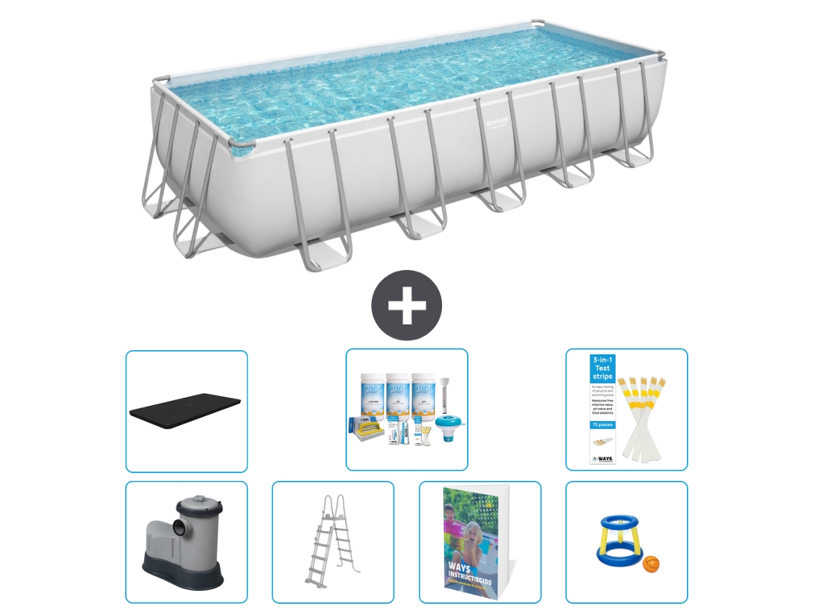 Bestway Piscina Bestway Power Steel Retangular - 640x274x132 Cm - 8-peças S548