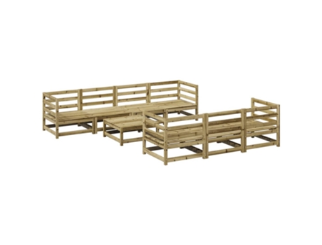 Conjunto 8 de sofás de jardín VIDAXL madera de pino impregnada