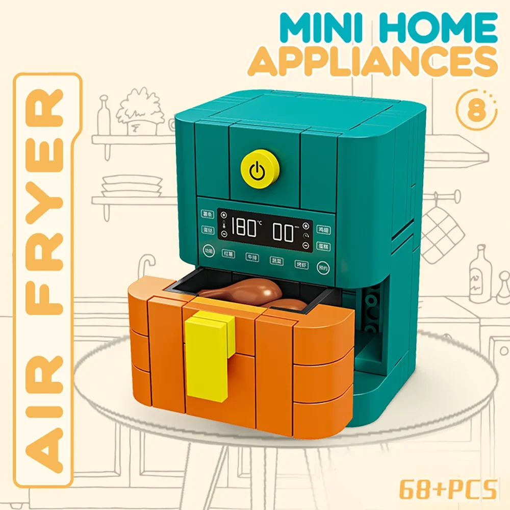 (freidora De Aire) Bloques De Construcción En Miniatura Para Electrodomésticos, Juguetes Infantiles, Regalos Navideños.