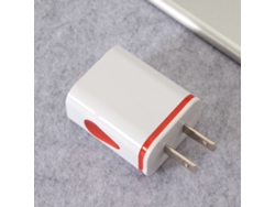 Cargador De Pared Usb Doble Puerto Con Led Para Viajes, 100-240v, Rojo