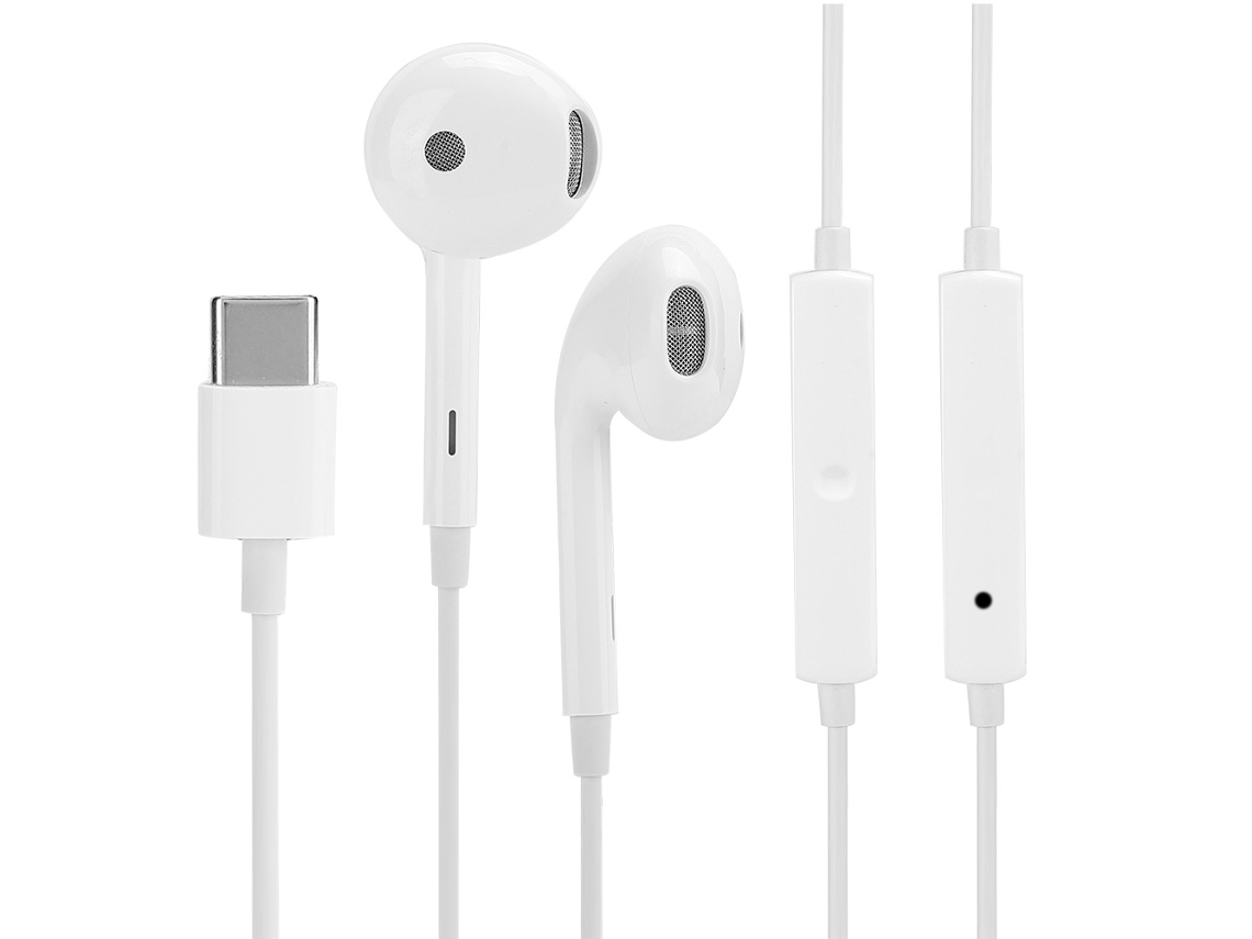 Auriculares intrauditivos HD blancos con cable tipo C para Oppo Reno R17pro Find X
