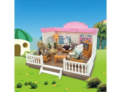 Miniatura de Casa de Muñecas, Bosque de Muebles, Juego de Simulación Familiar J