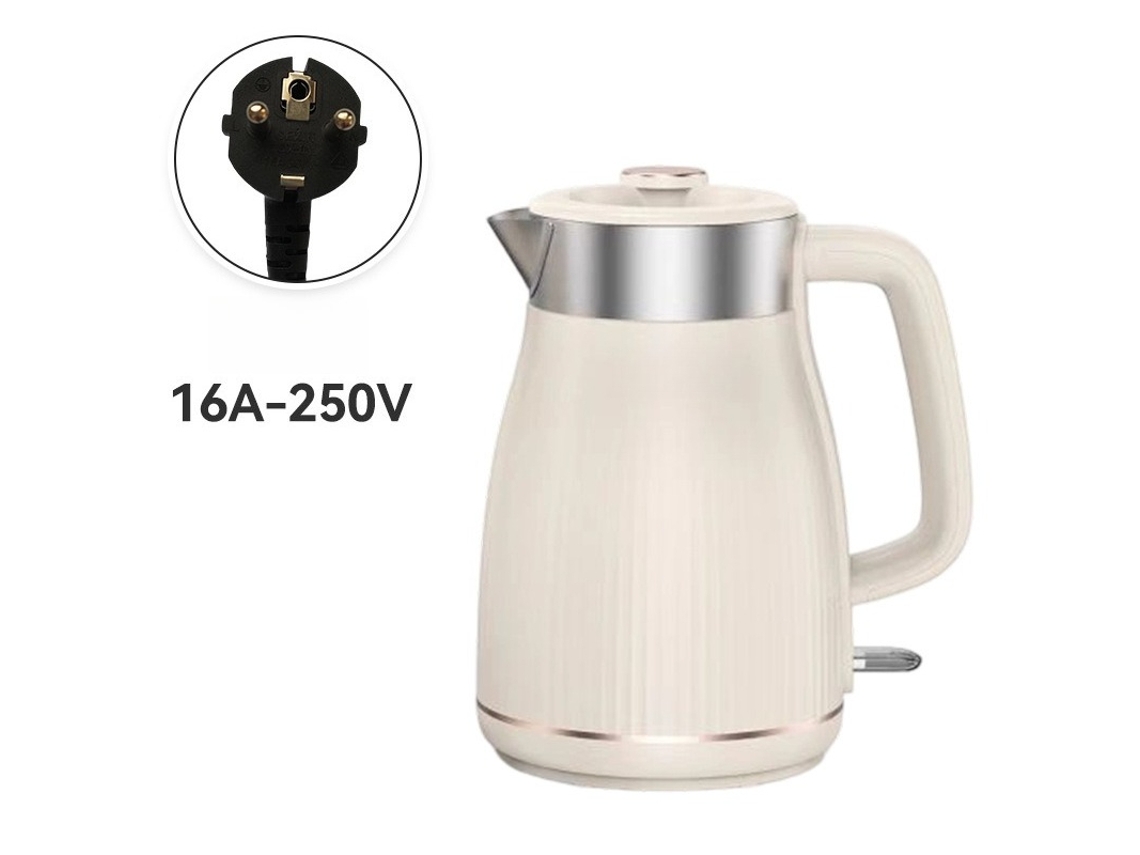 Chaleira Elétrica 1,8l 304 Inox1800w Aquecimento Rápido, Base 360°,proteção Anti-seca Bege Hexinyigjly