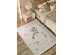 Alfombra infantil reciclada ATTICGO (Cranberry - Blanco - 115x170 cm)