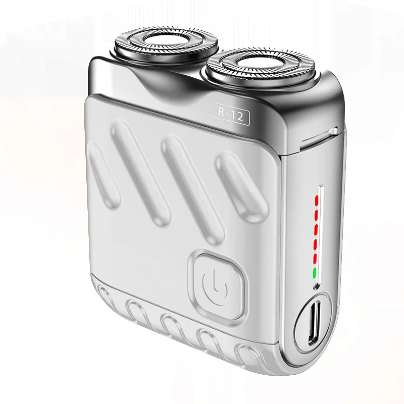 (r12 White) Navaja Eléctrica Portátil Con Puerto Usb-c, Nivel Ipx7 A Prueba De Agua, Fácil De Limpiar, Con Indicador De Batería