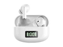 (blanco) Auriculares Inalámbricos Bluetooth Con Pantalla Digital Y Controles Táctiles, Cancelación De Ruido.