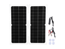 Panel solar plegable Primerox de 20 W y 12 V para coche y viajes con USB de 5 V.
