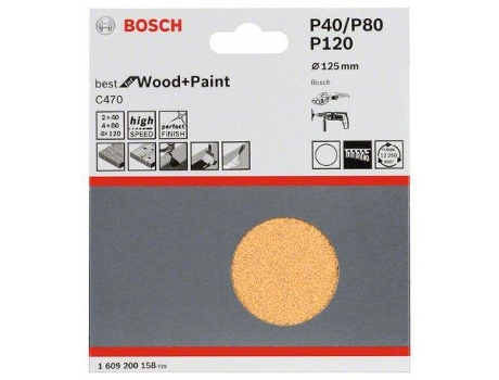 Lija BOSCH Taladro Best Madera: 125Mm Setx10