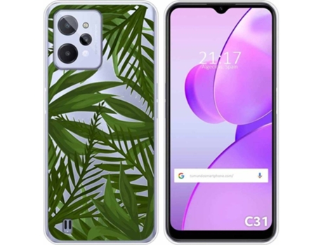 Carcasa para Realme C31 TUMUNDOSMARTPHONE Dibujos Transparente Jungla Multicolor