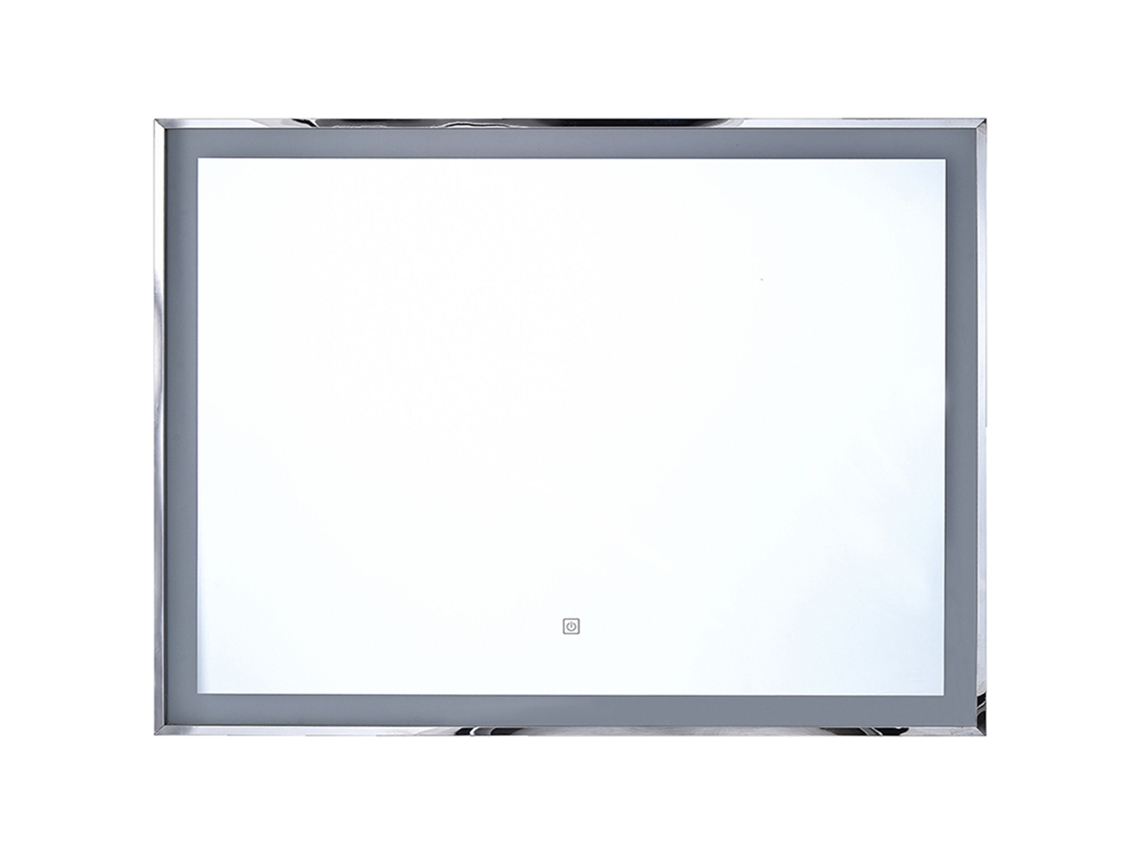 Espejo con iluminación LED BELIANI Argens de Material sintético Plateado 90x4x70