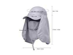 Danu26-gorra De Senderismo Con Protección Uv, Cubre Rostro Y Cuello, Sombrero De Pesca Desmontable, Gorra Solar