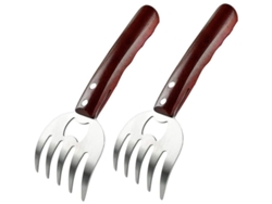 2026-2268-garras De Desmenuzar Carne Acero Inoxidable Herramientas Bbq Para Pollo Pavo Cerdo 2 Piezas