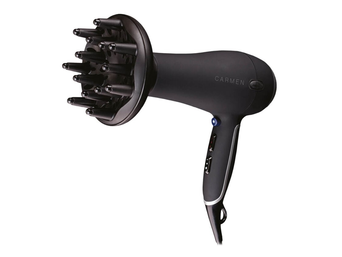 Secador de pelo Carmen Coolshot de 2000 vatios: rendimiento profesional con difusor