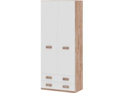 Armario MUEBLAM Roble Nieve Melamina (99x232x50 cm)