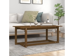 Mesa de Centro Apoyo 110X55X45 Cm Pino Macizo Castaño Mel