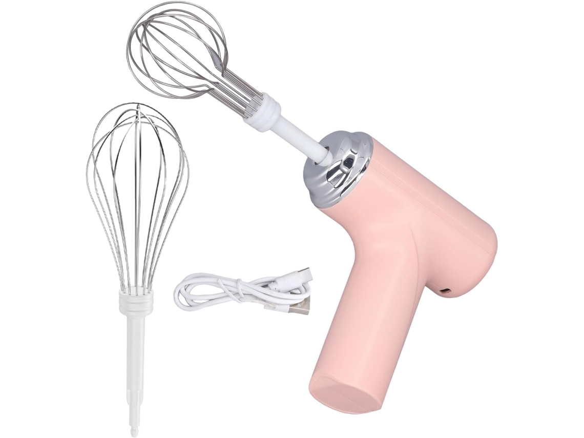 Batidora eléctrica portátil inalámbrica de 3 velocidades con control automático, adecuada para amasar masa, pasteles, huevos y alimentos.