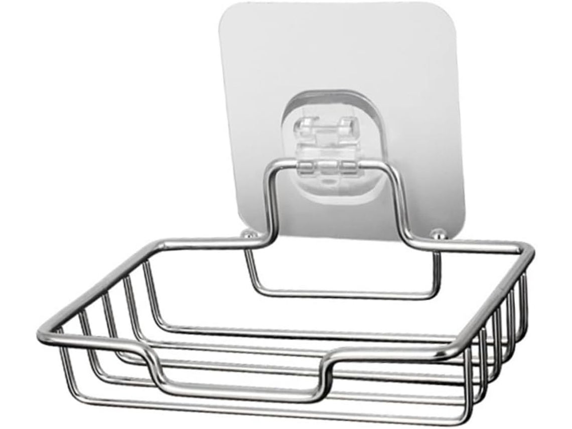 Soporte De Jabón Inoxidable Multifuncional Sin Taladro Con Escurridor Para Esponja Y Estante De Almacenamiento Para Cocina Y Baño