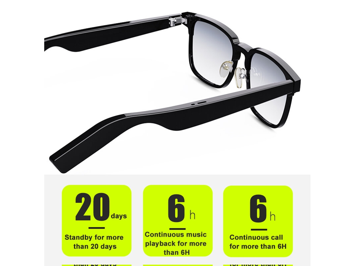 Gafas De Música Tws Black-kx31 Con Bluetooth Y Auriculares Bluetooth Para Llamadas, Gafas De Audio Inteligentes Impermeables