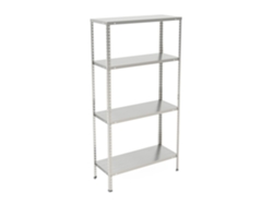 Relaxdays Prateleira De Metal Galvanizado, 4 Níveis, Até 160 Kg, Prateleira Pesada De Aço, Hbt: 150x75x30 Cm, Prateado