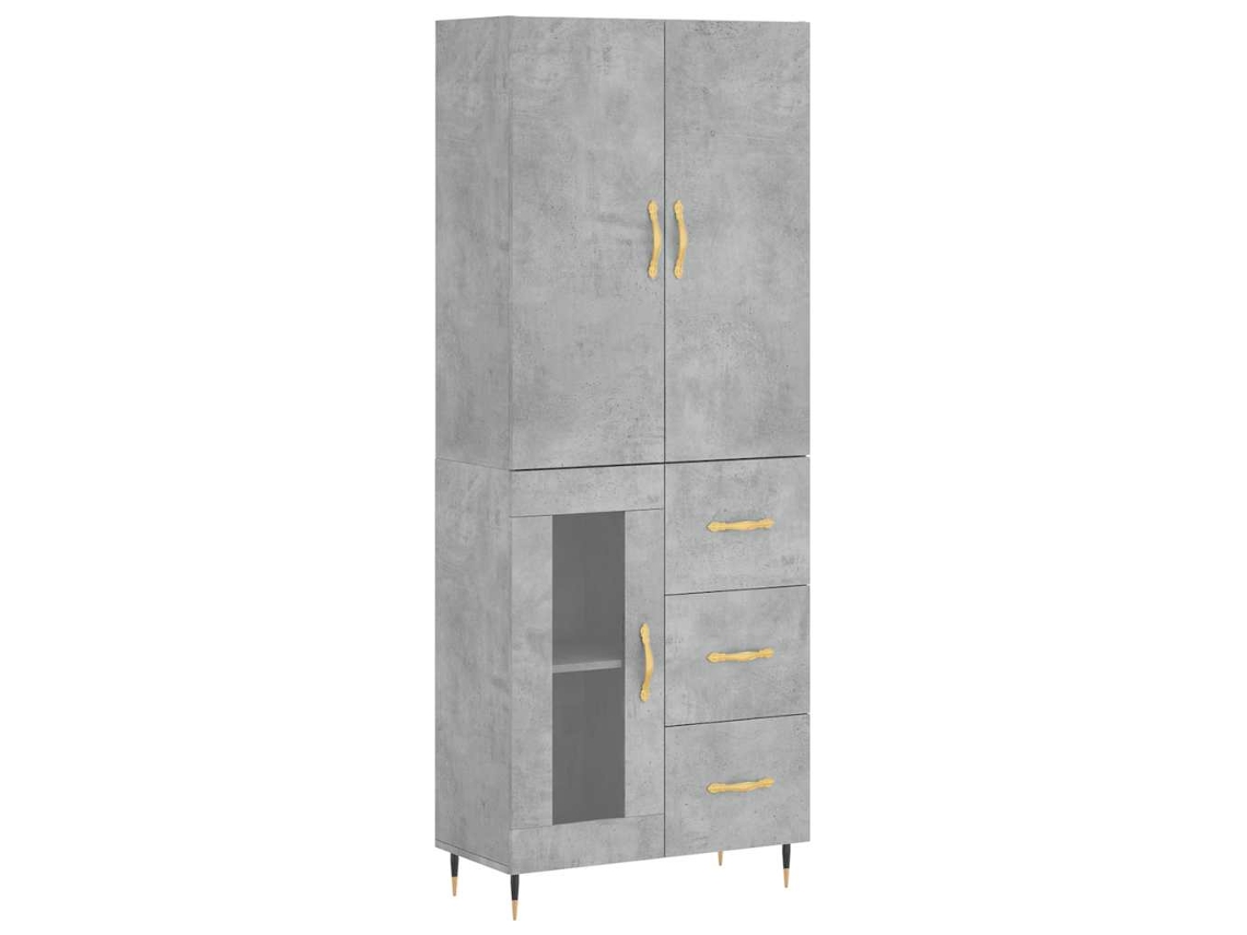 Maison Exclusive - Aparador Alto Madera Contrachapada Gris Hormigón 69,5x34x180 Cm