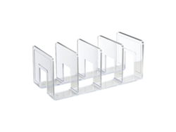 Soporte De Libros De Acrílico Transparente Con 4 Compartimentos Estilo Simple Para Oficina Y Aula