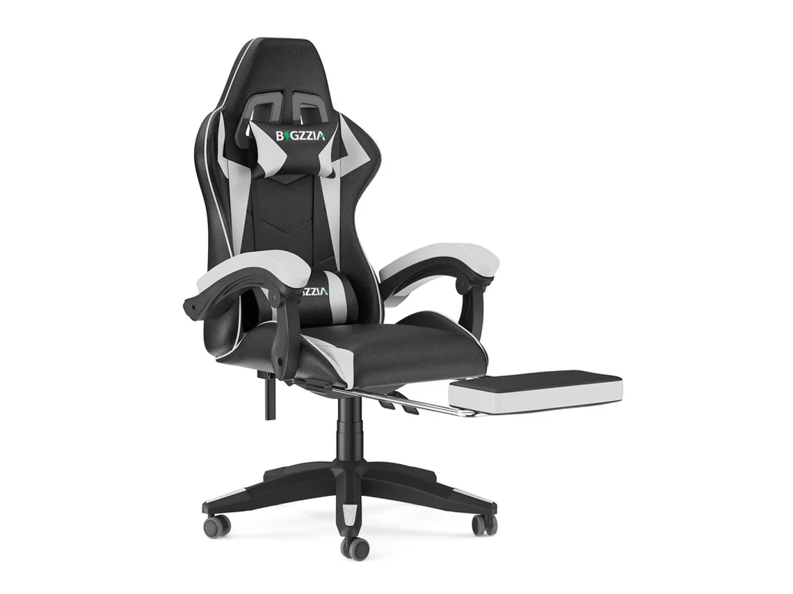 Silla Gaming BIGZZIA Estilo A1 (Hasta 136KG - Clase 2 - Blanco negro)