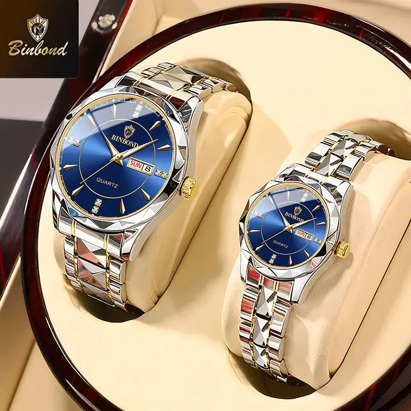 Relojes Elegantes Para Parejas, Perfectos Como Regalo Para Enamorados, Relojes De Acero Inoxidable.