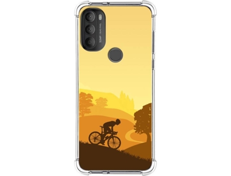 Carcasa Motorola Moto G71 5G TUMUNDOSMARTPHONE Dibujos Antigolpes Ciclista Multicolor