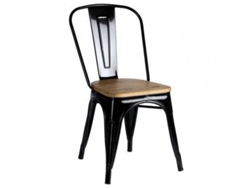 DUDECOR Silla Leeds De Madera Natural Negro