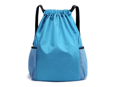 Mochila con cordón, bolsa de gimnasio, mochila con cordón, bolsas (azul lago)