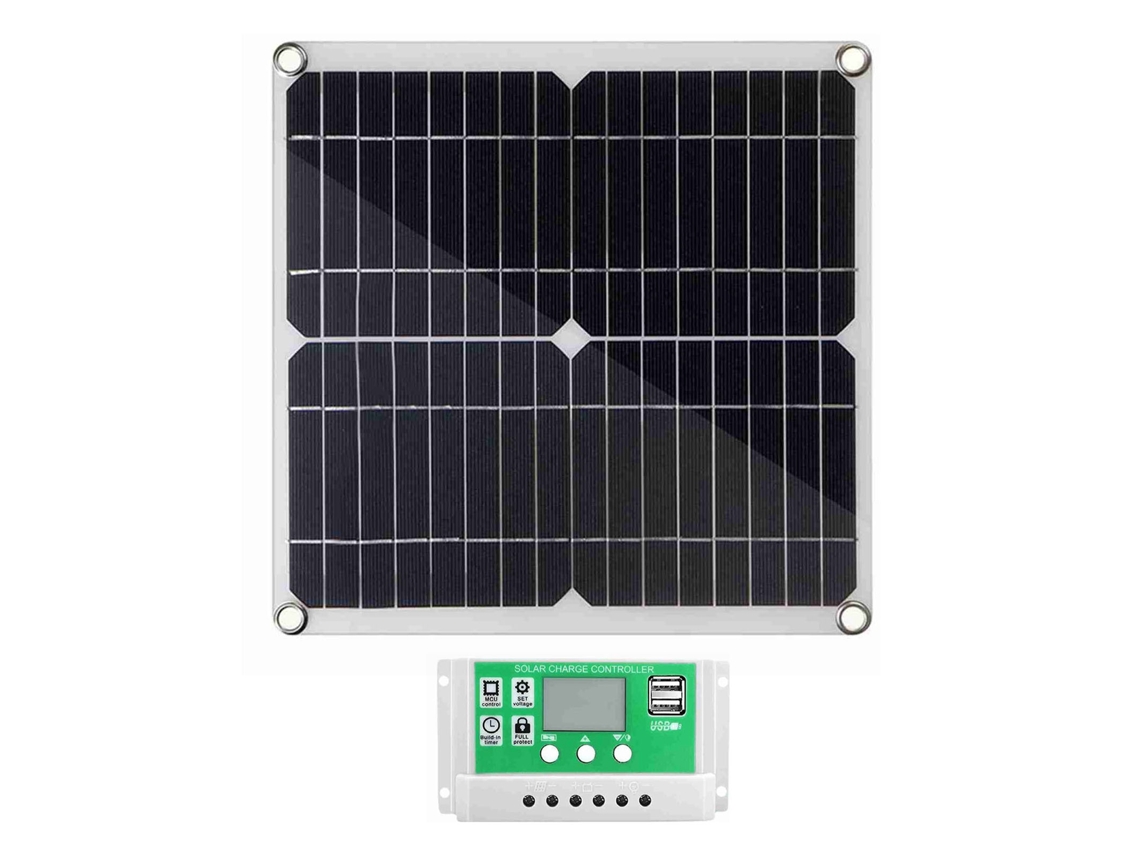 Panel solar monocristalino (carga de baterías, alta eficiencia)