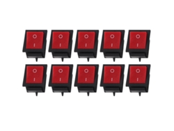 10 interruptores basculantes de encendido y apagado de 2 posiciones con 4 pines KCD4, resistentes al calor, para electrodomésticos