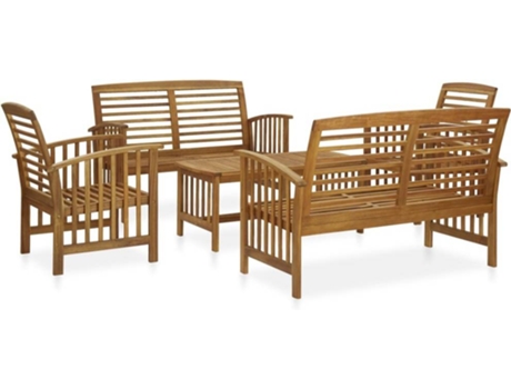 Conjunto 5 de muebles de jardín VIDAXL madera de acacia maciza