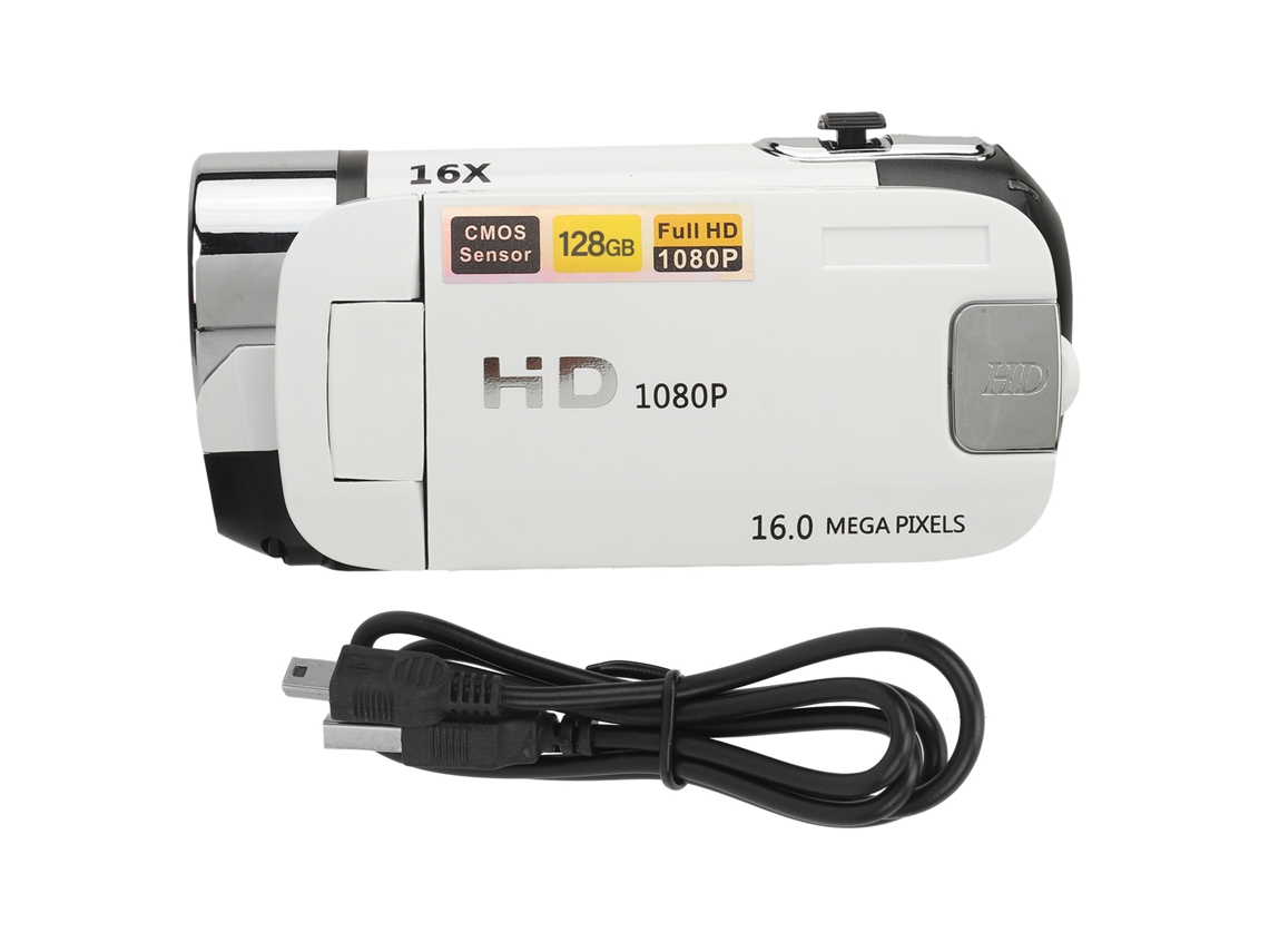 Cámara digital de 16 MP, grabadora de vídeo HD y videocámara con pantalla giratoria de 2,4 pulgadas.