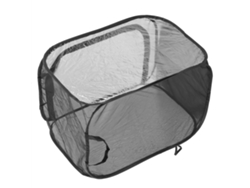 Jaula plegable negra para insectos con viento para plantas de invernadero