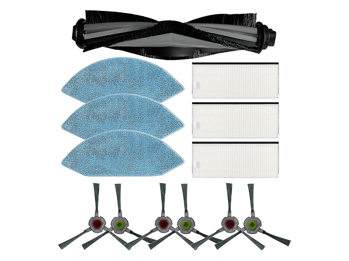 Cepillo lateral con filtro HEPA compatible con los kits de aspiradora Ecovacs Deebot Ozmo U2/Dgn22