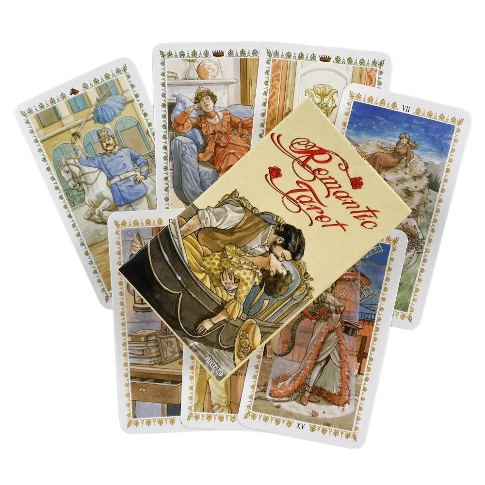 Tarot Romántico De 78 Cartas, Tarot En Inglés, Guía, Adivinación Del Destino, Oráculo